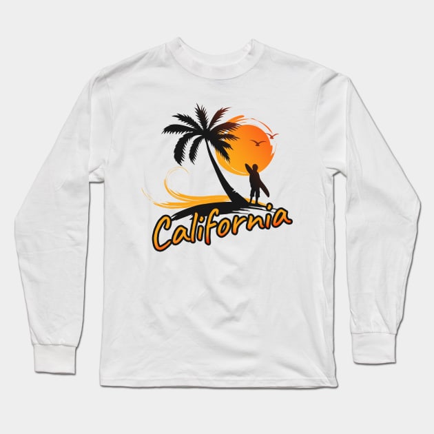 california beach Long Sleeve T-Shirt by abodehakouk